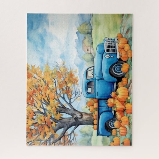 Herfst Pickup en Pompoenen 16x20 Legpuzzel (Verticaal)