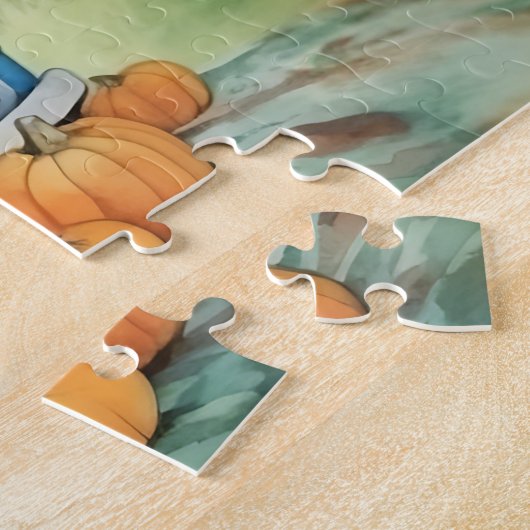 Herfst  Pickup en Pompoenen 16x20 Legpuzzel (Zijkant)