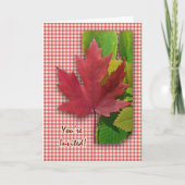 Herfst Picnic Invitation Red Maple Leaf (Voorkant)