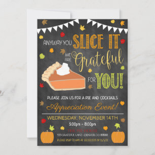 Herfst Pie Appreciation Invitation Kaart