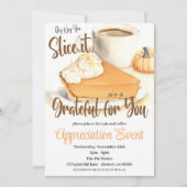 Herfst Pie Appreciation Invitation Kaart (Voorkant)