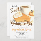 Herfst Pie Appreciation Invitation Kaart (Voorkant / Achterkant)
