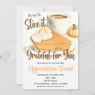 Herfst Pie Appreciation Invitation Kaart