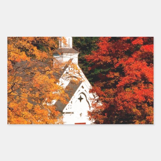 Herfst piek kleur Vermont Rechthoekige Sticker (Voorkant)