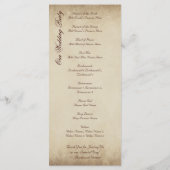 Herfst Pine Trees herfst Wedding Programs Programmakaart (Achterkant)