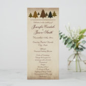 Herfst Pine Trees herfst Wedding Programs Programmakaart (Staand voorkant)