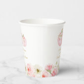 Herfst Pink Pumpkin Baby shower Party Papieren Bekers (Rechts)