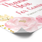 Herfst Pink Pumpkin Truck Bedankt voor uw komst Poster (Hoek)