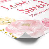 Herfst Pink Pumpkin Truck Love is Sweet Sign Poster (Hoek)