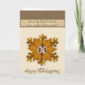 Herfst Pinrad Thanksgiving Card Feestdagen Kaart (Achterkant)