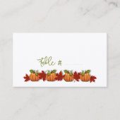 Herfst plaats kaarten pompoenen rood bladeren plaatskaartje (Voorkant)