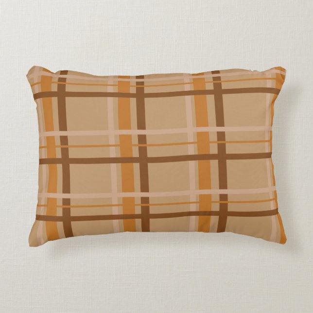 Herfst Plaid Accent Kussen (Voorkant)