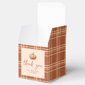 Herfst Plaid een beetje pompoen Baby shower Bedankdoosjes (Geopend)