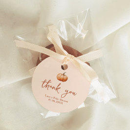 Herfst Plaid een beetje pompoen Baby shower Bedankjes Labels