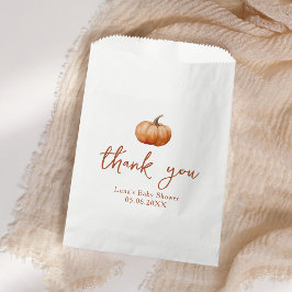Herfst Plaid een beetje pompoen Baby shower Bedankzakje