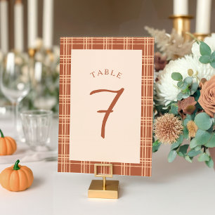 Herfst Plaid een beetje pompoen Baby shower Kaart