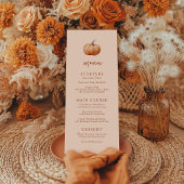 Herfst Plaid een beetje pompoen Baby shower Menu