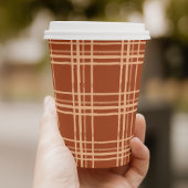 Herfst Plaid een beetje pompoen Baby shower Papieren Bekers