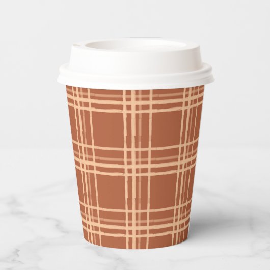 Herfst Plaid een beetje pompoen Baby shower Papieren Bekers (Achterkant)