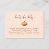 Herfst Plaid een beetje pompoen boeken voor Baby Informatiekaartje (Voorkant)