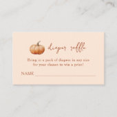 Herfst Plaid Een Kleine Pompoen Luier Raffle Informatiekaartje (Voorkant)