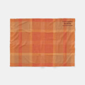 Herfst Plaid Fleece Deken met Klein Monogram (Voorkant (Horizontaal))