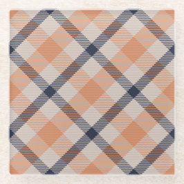 Herfst plaid geruite herfst Thanksgiving Glazen Onderzetter