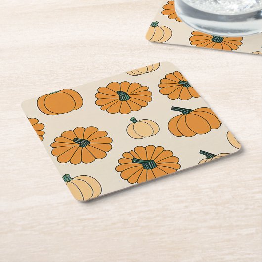 Herfst plaid geruite herfst Thanksgiving Kartonnen Onderzetters (Schuin)