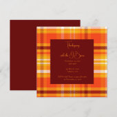 Herfst Plaid Home Decor Herfst Seizoen Thanksgivin Kaart (Voorkant / Achterkant)