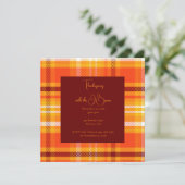 Herfst Plaid Home Decor Herfst Seizoen Thanksgivin Kaart (Staand voorkant)