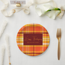Herfst Plaid Home Decor Herfst Seizoen Thanksgivin Papieren Bordje