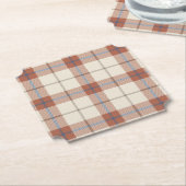 Herfst Plaid Kartonnen Onderzetters (Gekanteld)