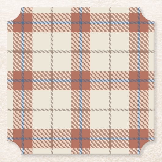 Herfst Plaid Kartonnen Onderzetters (Voorkant)