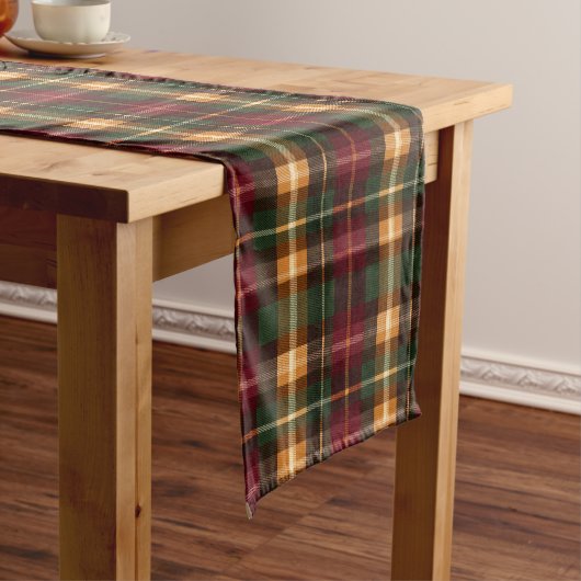 Herfst Plaid Korte Tafelloper (Voorbeeld)