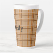 Herfst Plaid Latte Mok (Rechterhoek)