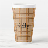 Herfst Plaid Latte Mok (Voorkant)