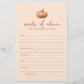 Herfst Plaid Little Pumpkin Baby shower Advies Kaa (Voorkant)
