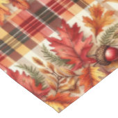 Herfst Plaid met Bladeren en Eikels Tafelkleed (Gekanteld)