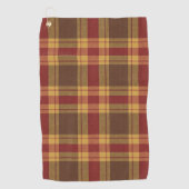 Herfst Plaid Nep Stof Golf Handdoek (Voorkant)