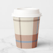 Herfst Plaid Papieren Bekers (Achterkant)
