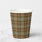 Herfst Plaid Papieren Bekers (Achterkant)