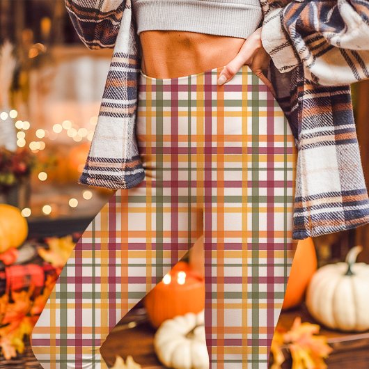 Herfst Plaid Pattern Cosy Autumn Leggings