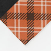 Herfst Plaid Sinaasappel gepersonaliseerde naam Fleece Deken (Hoek)