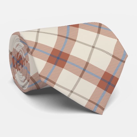 Herfst Plaid Stropdas (Opgerold)