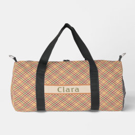 Herfst Plaid Tan Duffel Bag Plunjezak