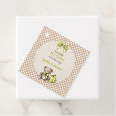 Herfst Plaid Teddy Bear Pompoenbladeren Bedankjes Labels (In situ)