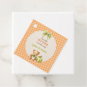 Herfst Plaid Teddy Bear Pompoenbladeren Bedankjes Labels (In situ)