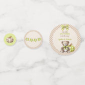 Herfst Plaid Teddy Bear Pompoenbladeren Confetti (Voorkanten)