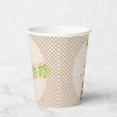 Herfst Plaid Teddy Bear Pompoenbladeren Papieren Bekers (Rechts)