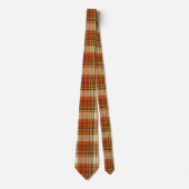 Herfst Plaid Warm Oranje & Roest Stropdas (Voorkant)